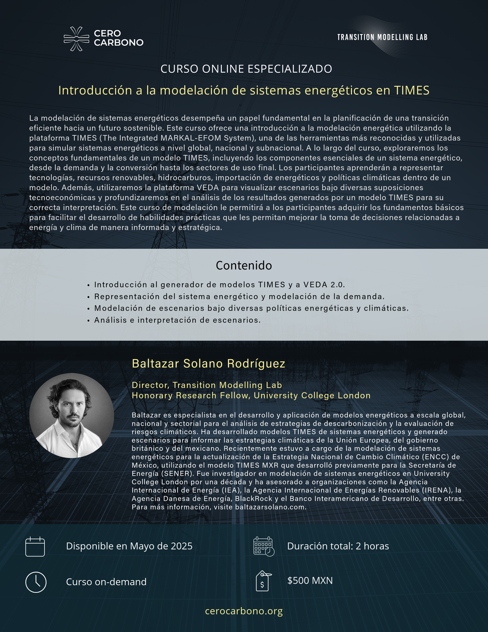Introducción a la modelación de sistemas energéticos en TIMES